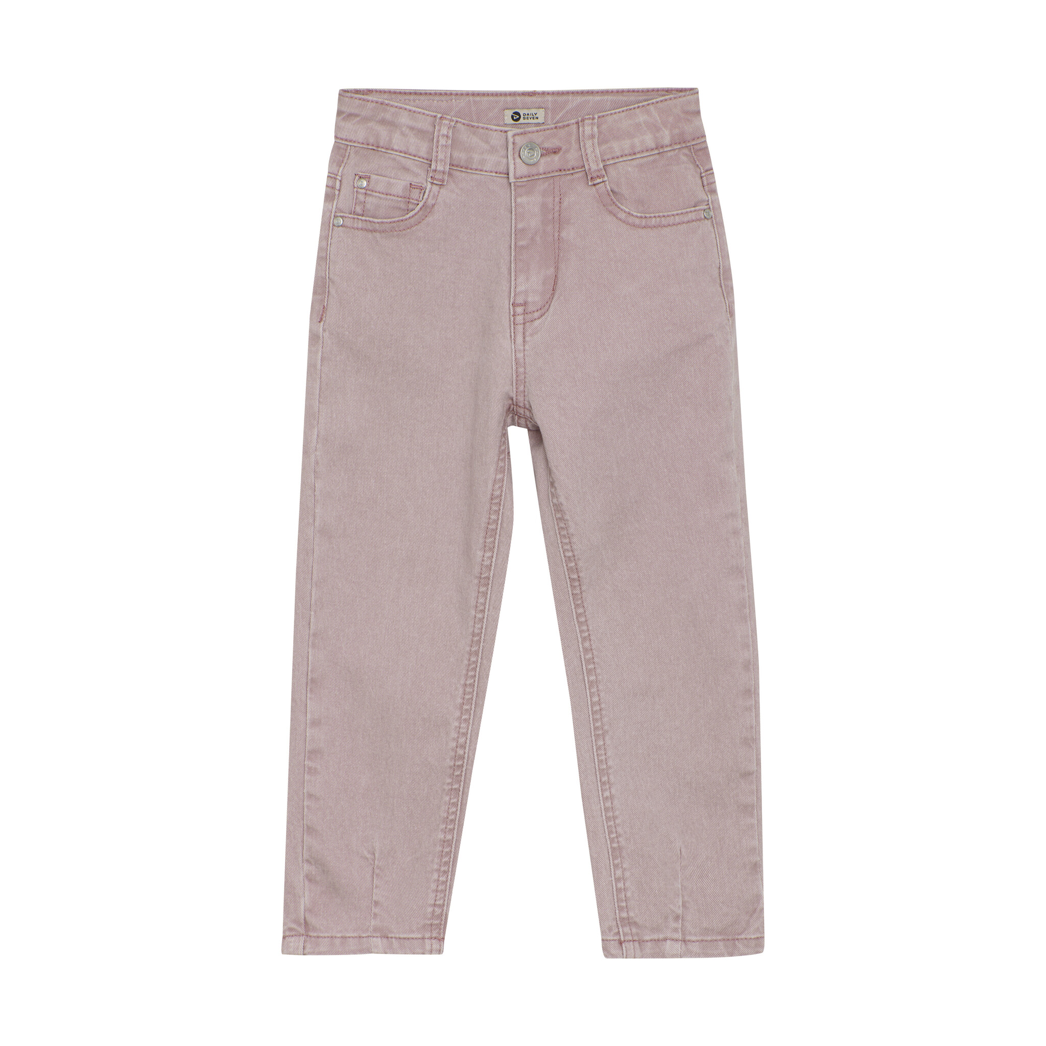 Daily7 winter jeansbroek meisjes - roze - mom fit/harten zak afbeelding