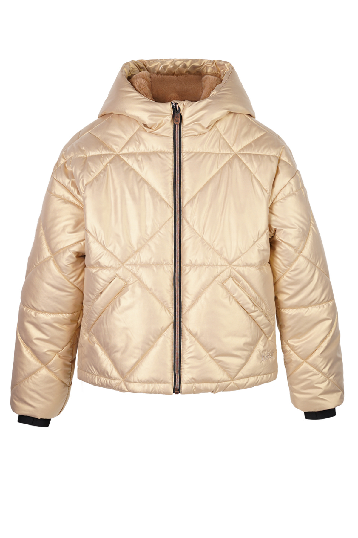 NoBell winter winterjas meisjes - bruin - Buffer - kort, capuchon afbeelding