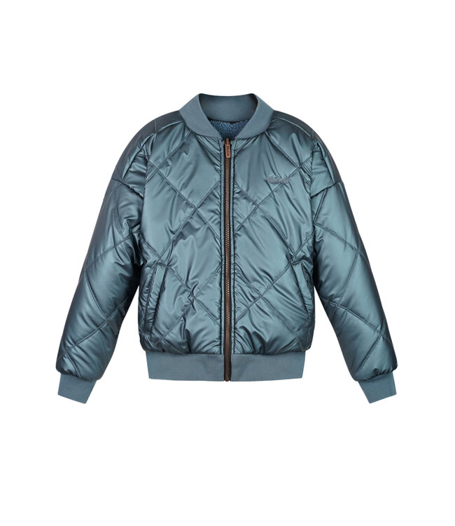 NoBell winter bomberjack meisjes - donker blauw - Bomber - reversible, verborgen capuchon