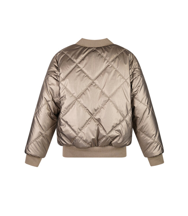 NoBell winter bomberjack meisjes - bruin - Bomber - reversible, verborgen capuchon