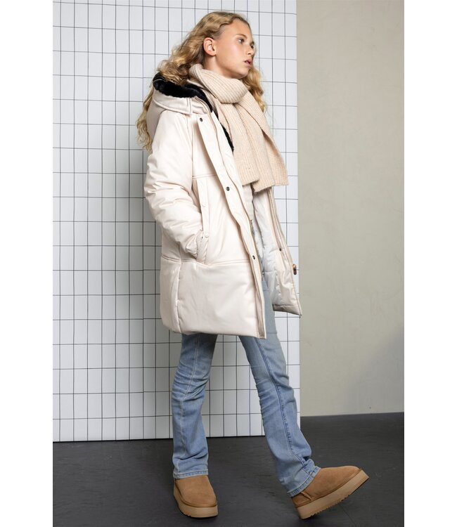 NoBell winter winterjas meisjes - beige - Belvine - lang, capuhon