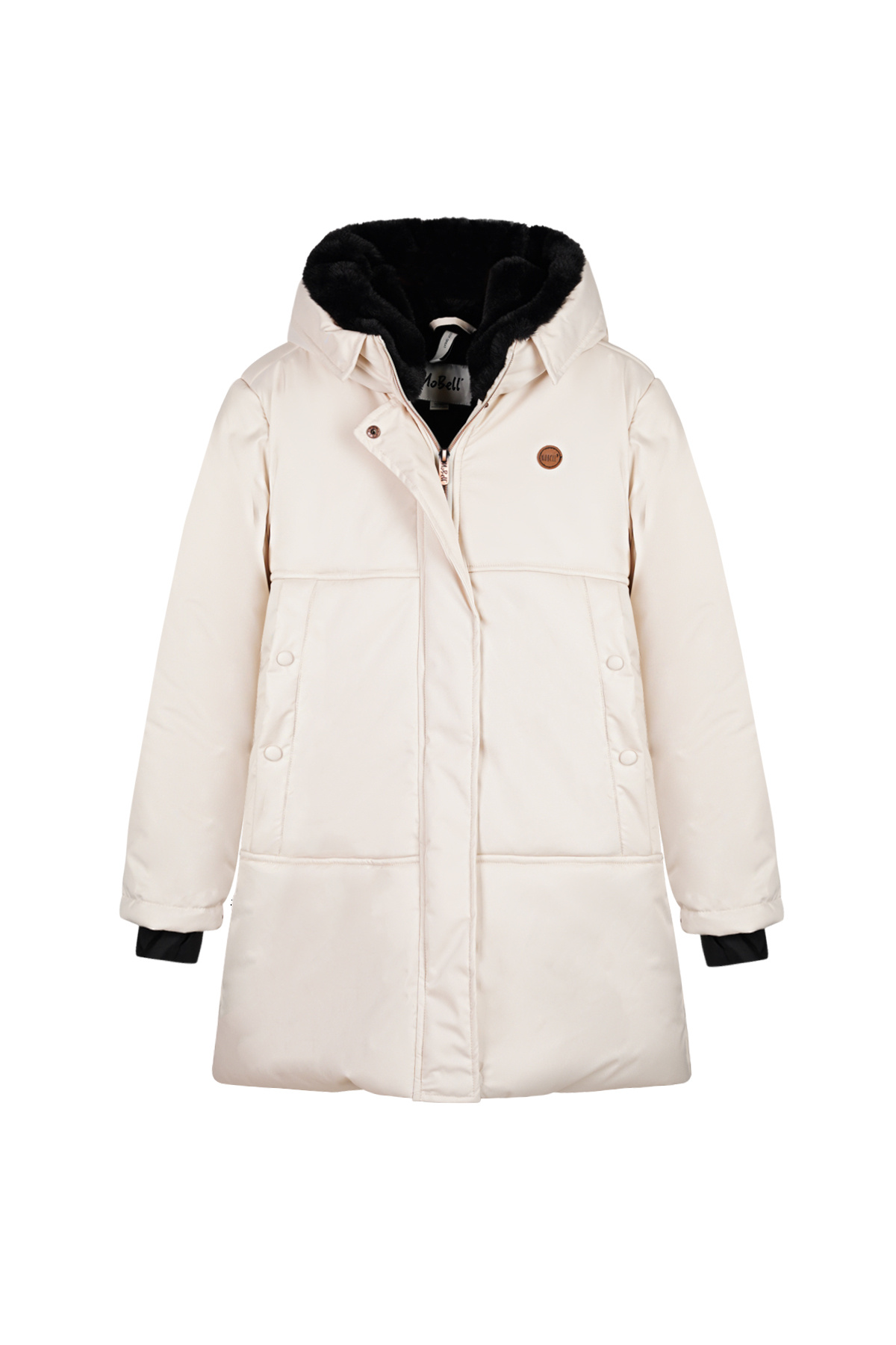 NoBell winter winterjas meisjes - beige - Belvine - lang, capuhon afbeelding
