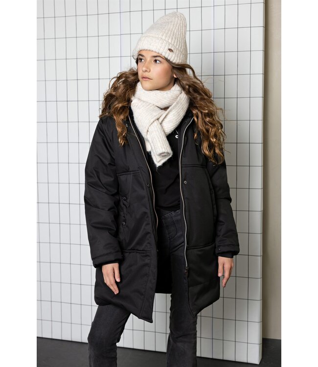 NoBell winter sjaal + muts set meisjes - beige - Ronja - gebreid