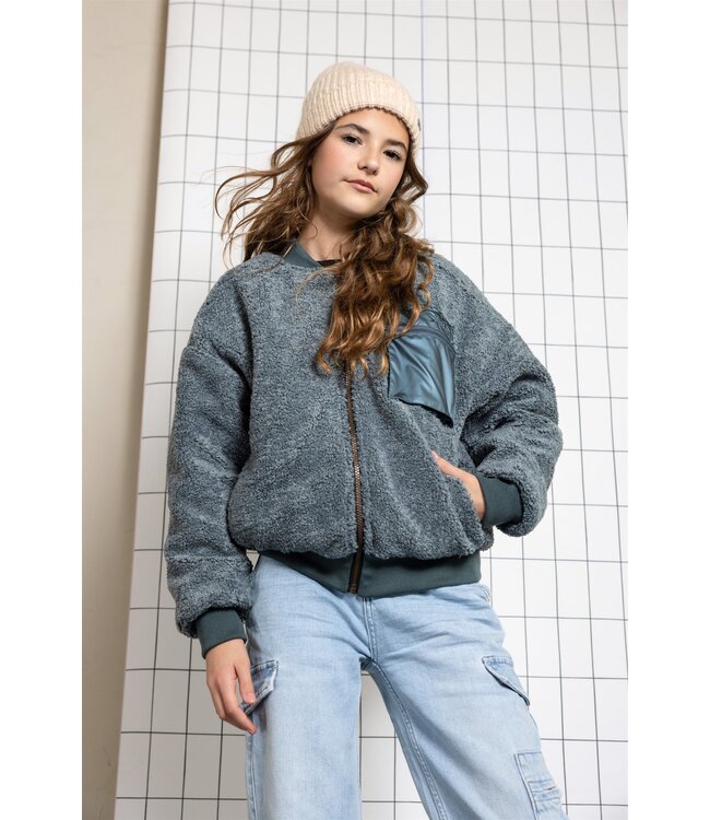 NoBell winter sjaal + muts set meisjes - beige - Ronja - gebreid