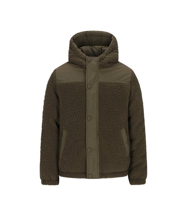 Like Flo winter winterjas jongens - groen - Albon - reversible, capuchon