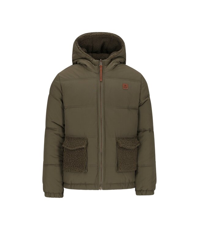 Like Flo winter winterjas jongens - groen - Albon - reversible, capuchon