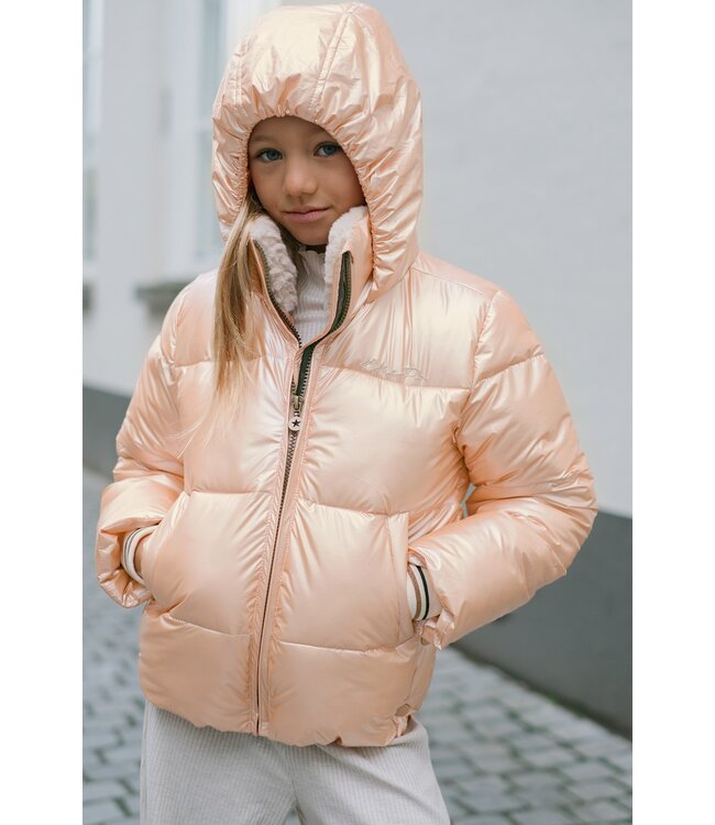 Like Flo winter winterjas meisjes - oranje - Aelin - kort, capuchon