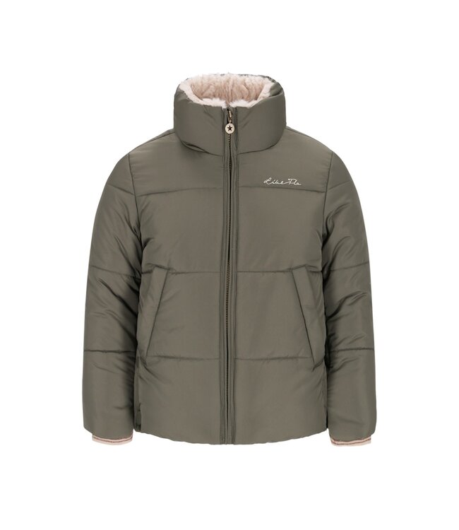 Like Flo winter winterjas meisjes - groen - Aelin - kort, capuchon