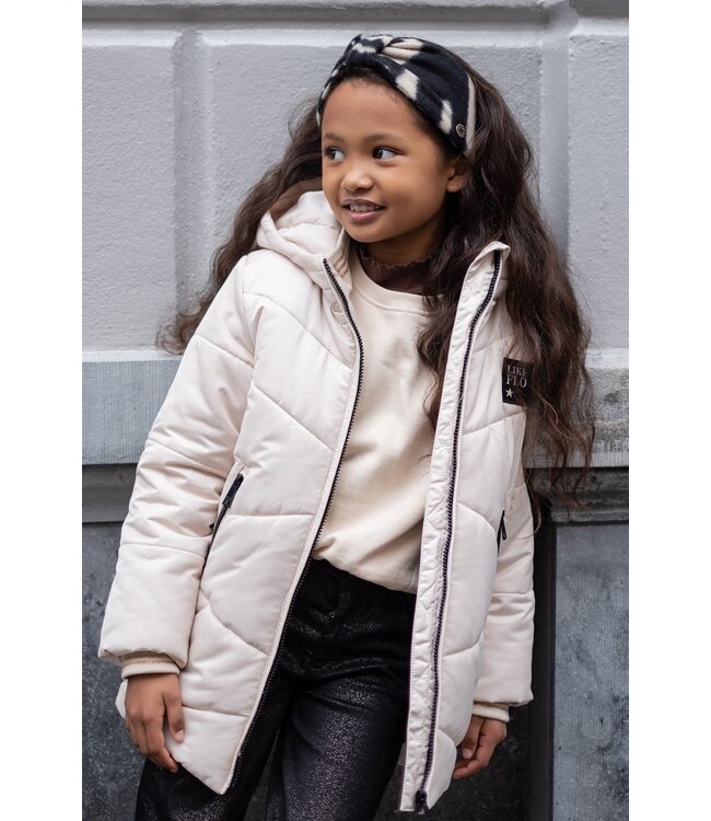 Like Flo winter winterjas meisjes - beige - Abbi - gewatteerd, capuchon
