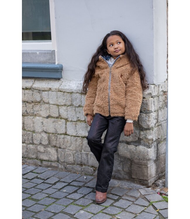 Like Flo winter winterjas meisjes - blauw - Aimee - kort, reversible, capuchon