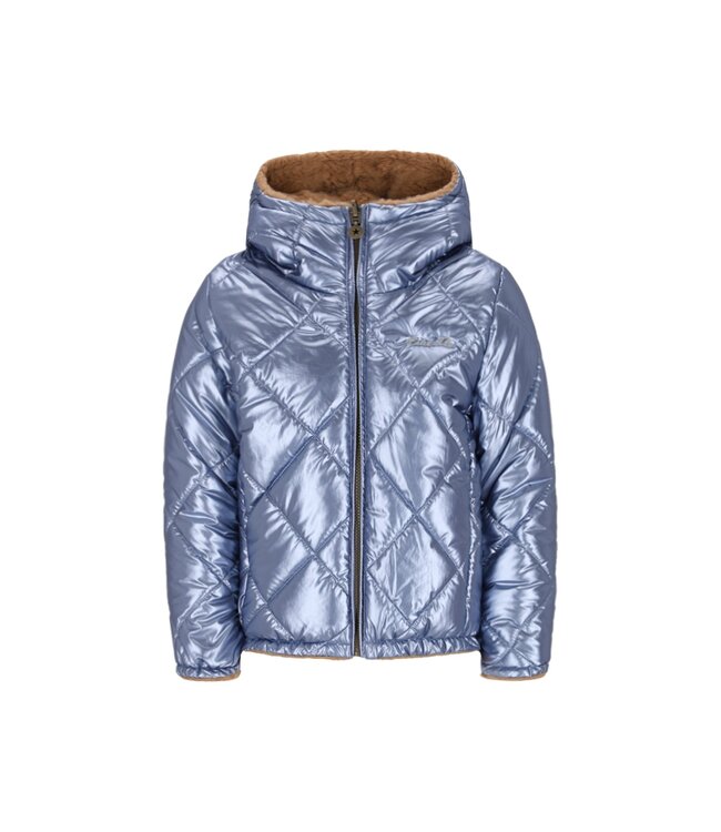 Like Flo winter winterjas meisjes - blauw - Aimee - kort, reversible, capuchon