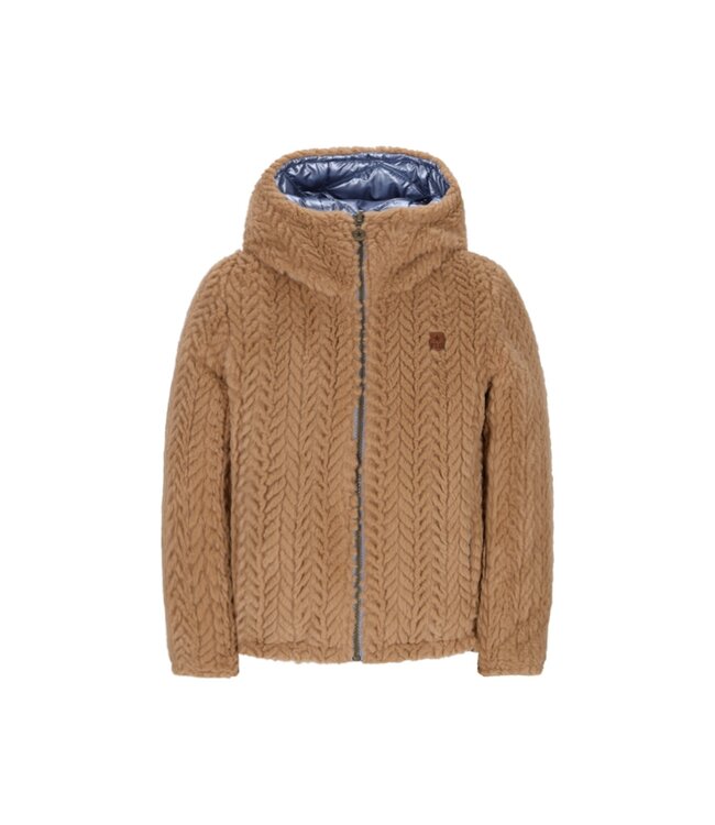 Like Flo winter winterjas meisjes - blauw - Aimee - kort, reversible, capuchon