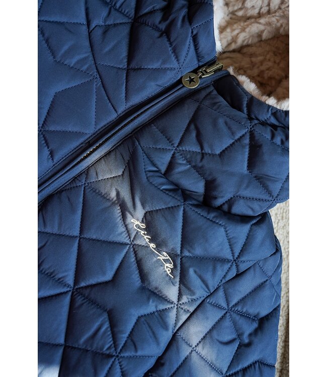 Like Flo winter winterjas meisjes - navy blauw - Aimee - kort, reversible, capuchon