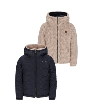 Like Flo winter winterjas meisjes - navy blauw - Aimee - kort, reversible, capuchon