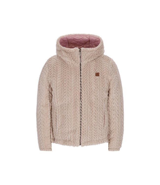 Like Flo winter winterjas meisjes - paars - Aimee - kort, reversible, capuchon