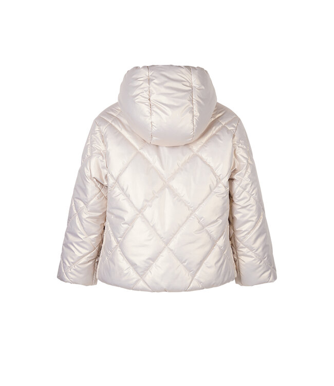 NoNo winter winterjas meisjes - beige - Button - kort, capuchon