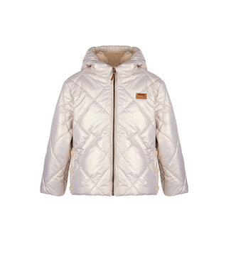 NoNo winter winterjas meisjes - beige - Button - kort, capuchon