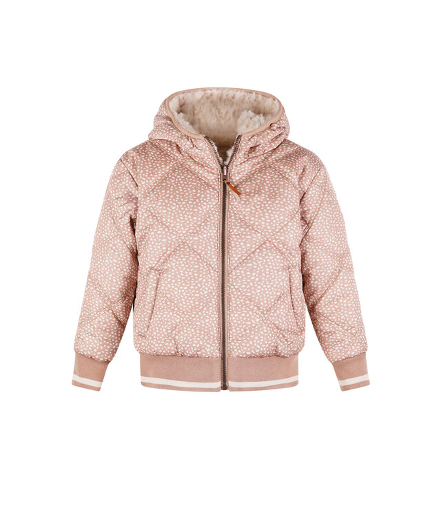 NoNo winter bomberjack meisjes - bruin - Bomby - reversible, capuchon