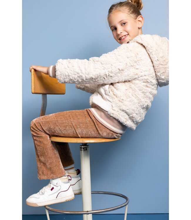 NoNo winter bomberjack meisjes - bruin - Bomby - reversible, capuchon