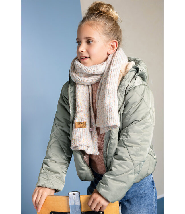 NoNo winter sjaal + muts set meisjes - beige - Raya - gebreid