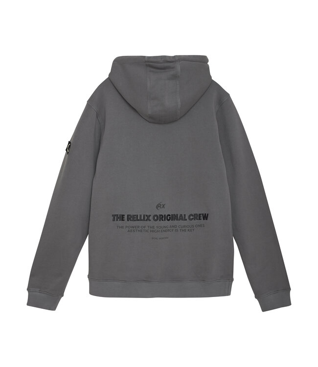 Rellix winter hoodie jongens - grijs - backprint