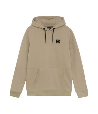 Rellix winter hoodie jongens - bruin - badge