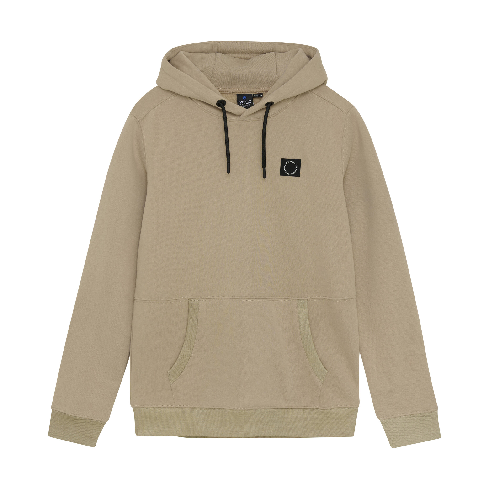 Rellix winter hoodie jongens - bruin - badge afbeelding