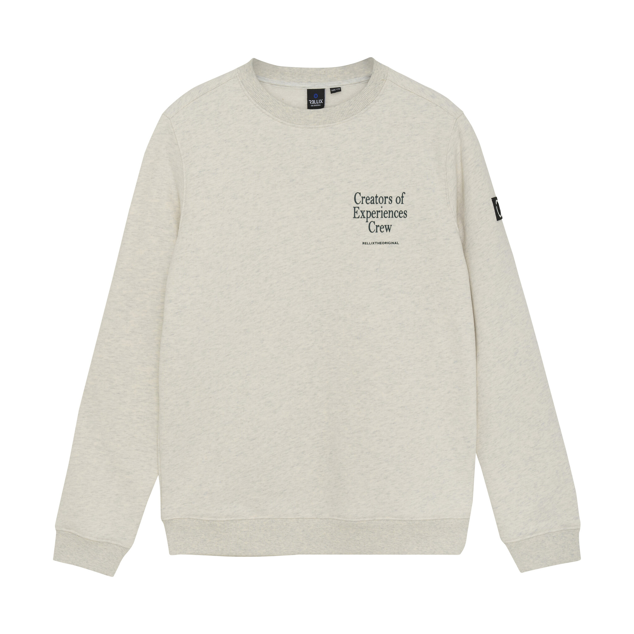 Rellix winter sweater jongens - grijs - backprint afbeelding