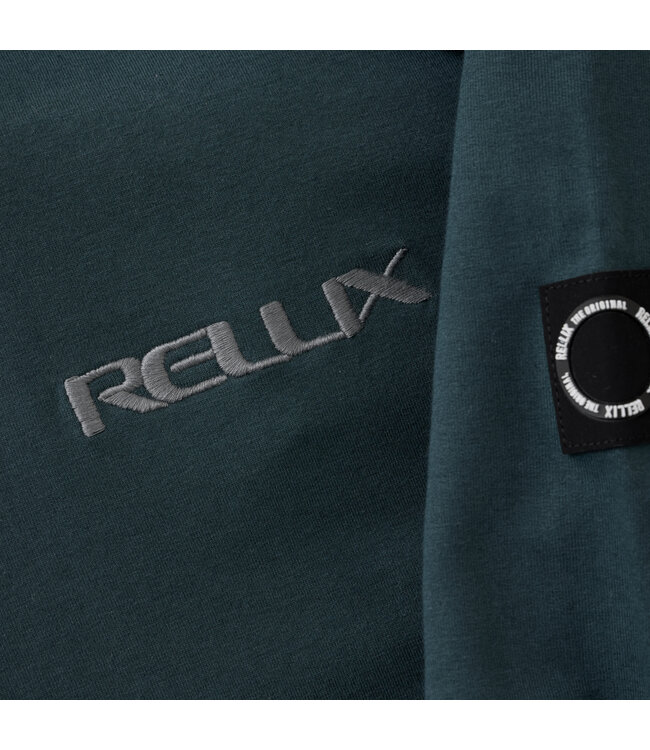 Rellix winter sweater jongens - groen - badge