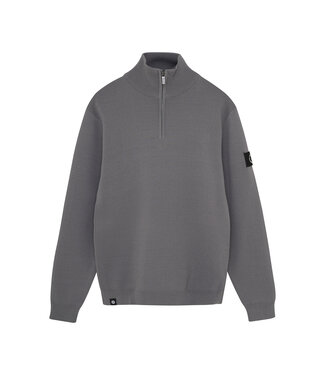 Rellix winter sweater jongens - grijs - rits, gebreid