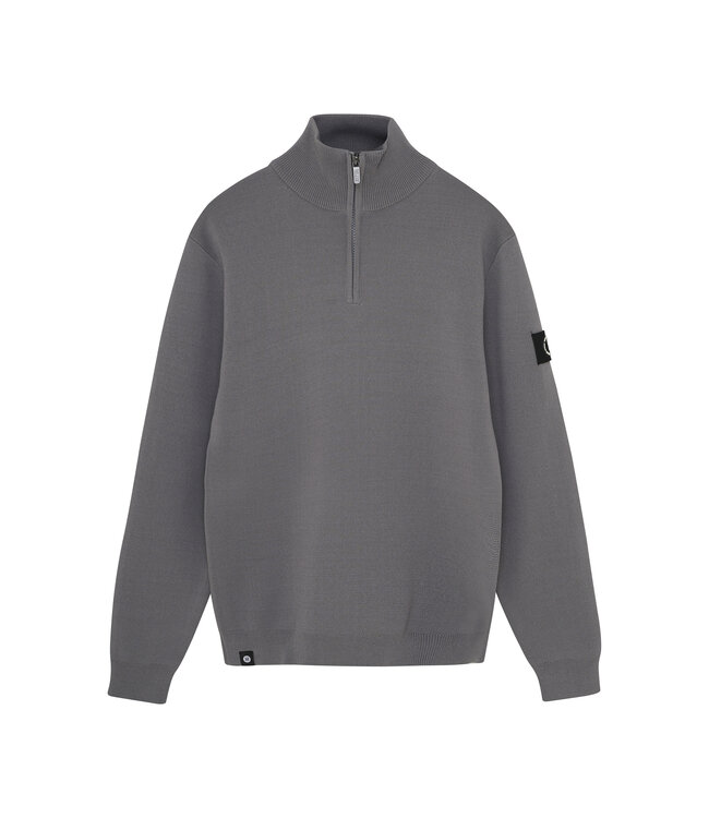Rellix winter sweater jongens - grijs - rits, gebreid