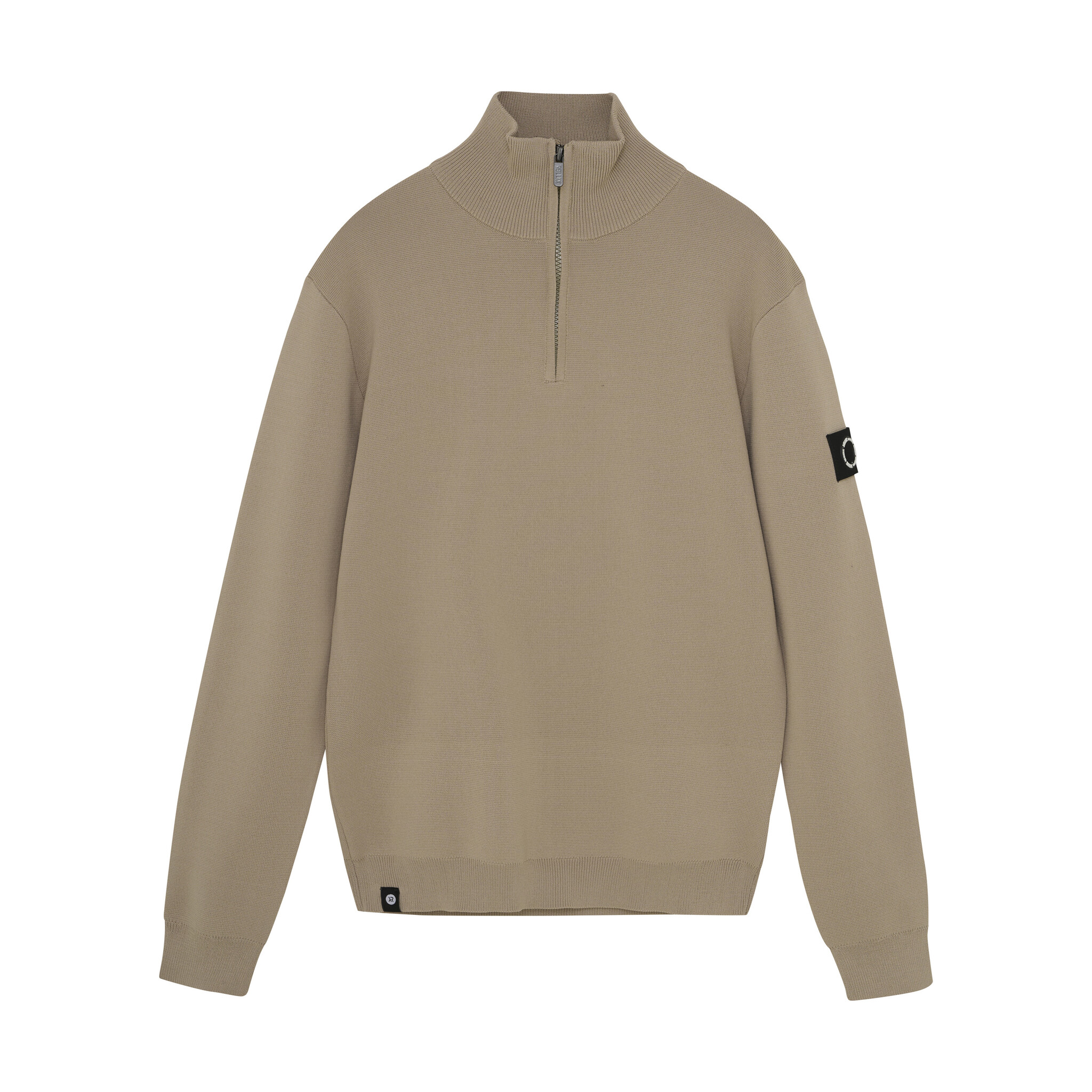 Rellix winter sweater jongens - bruin - rits, gebreid afbeelding