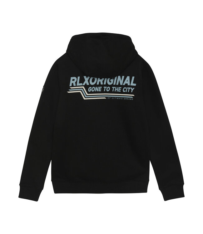 Rellix winter hoodie jongens - zwart - backprint