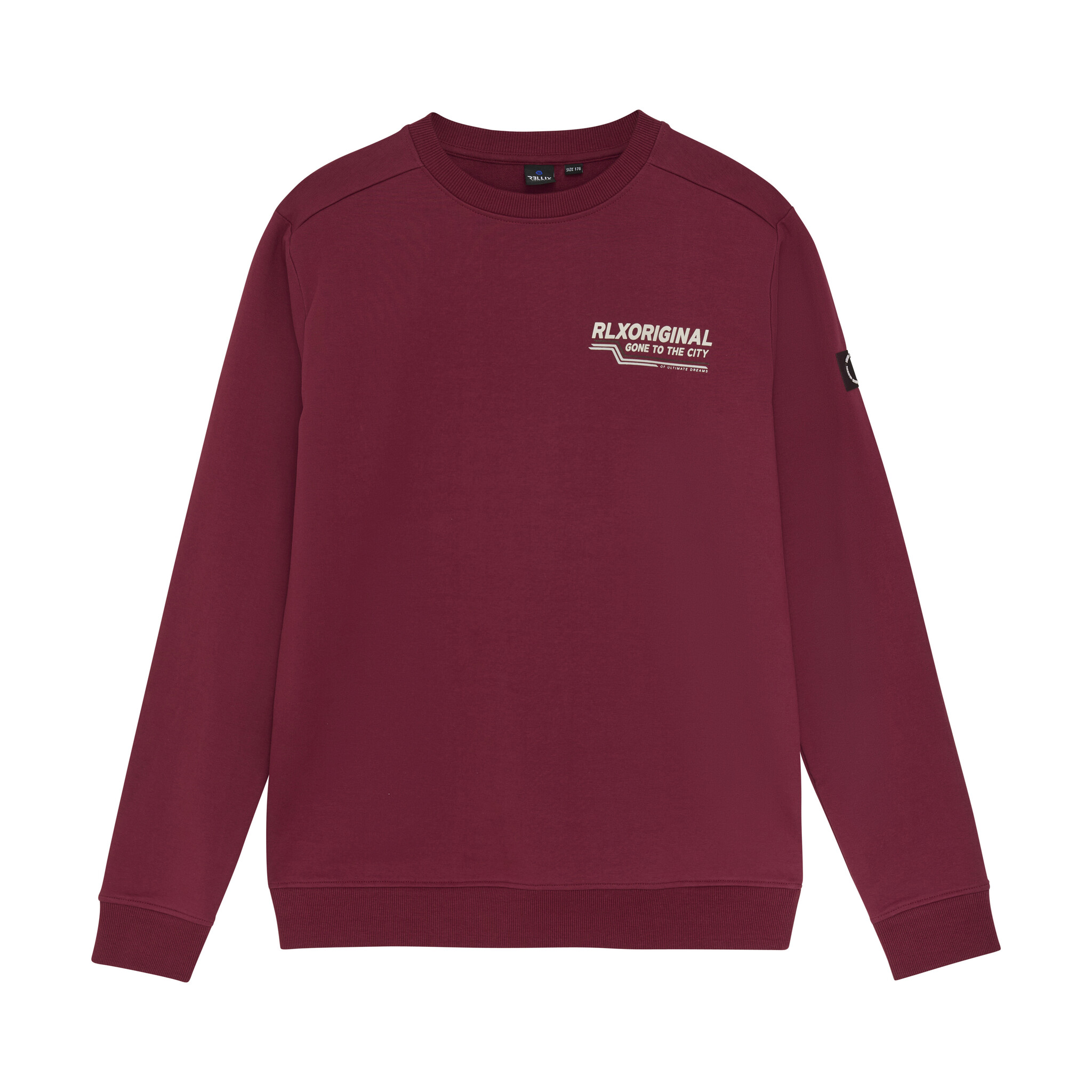 Rellix winter sweater jongens - rood - backprint afbeelding