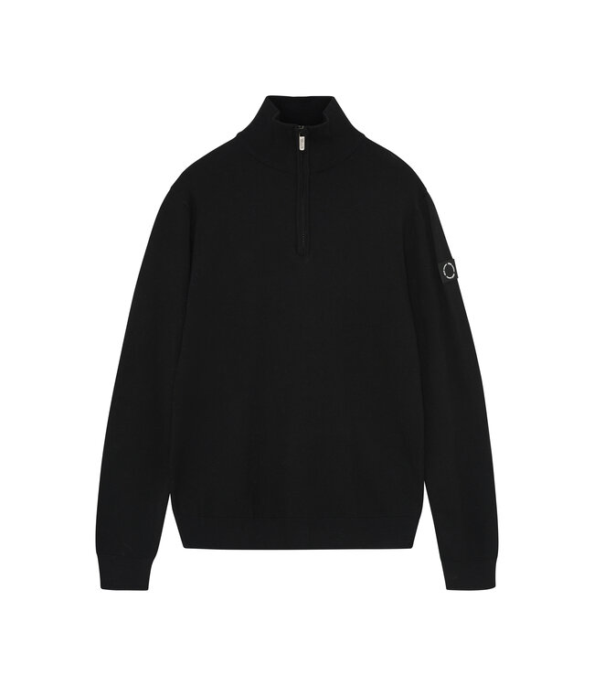 Rellix winter sweater jongens - zwart - rits, gebreid