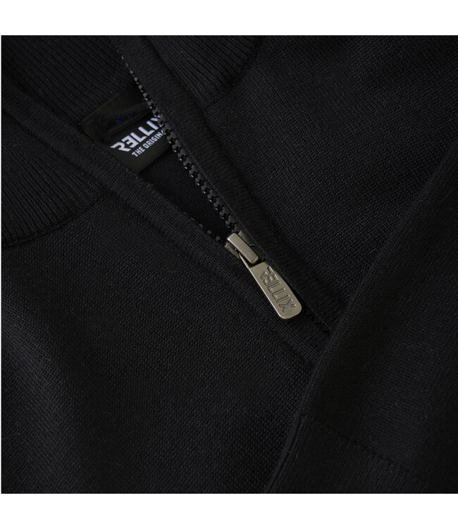 Rellix winter sweater jongens - zwart - rits, gebreid