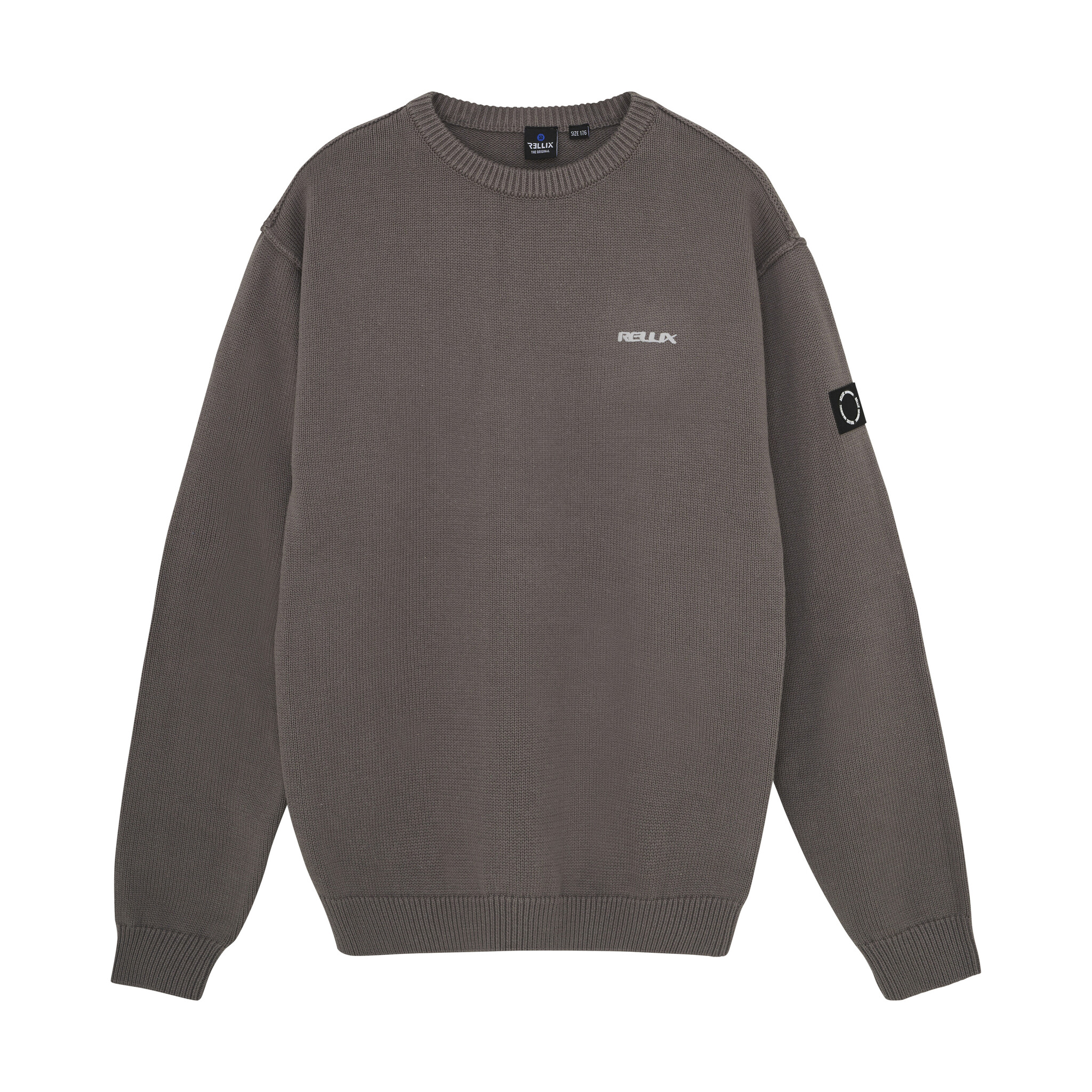 Rellix winter sweater jongens - grijs - loose fit, gebreid afbeelding