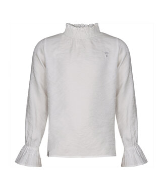 KIEstone winter blouse meisjes - wit - Fieke