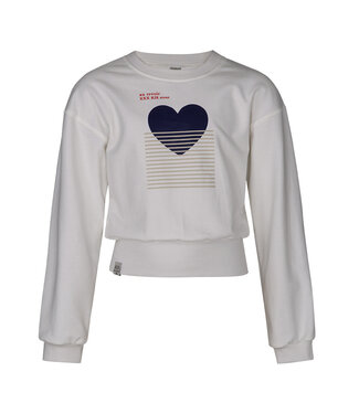 KIEstone winter sweater meisjes - wit - Marieke