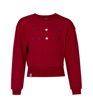 KIEstone winter sweater meisjes - rood - Marieke