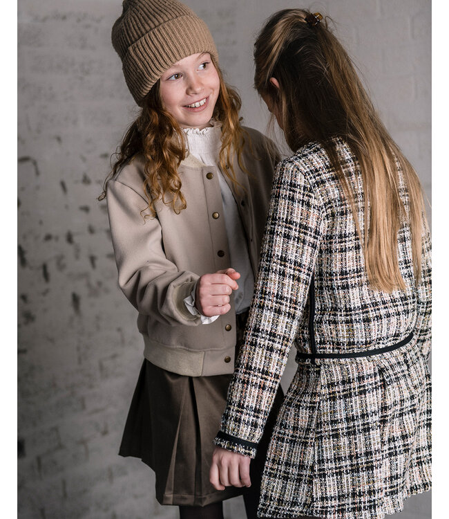 KIEstone winter bomberjas meisjes - zand - Sam