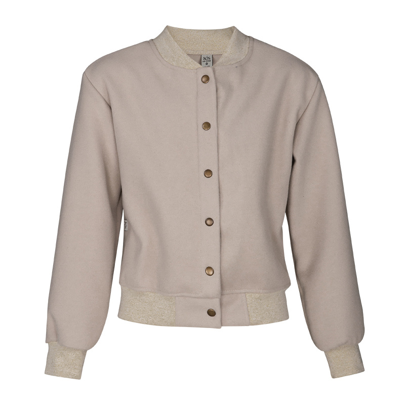 KIEstone winter bomberjas meisjes - zand - Sam afbeelding