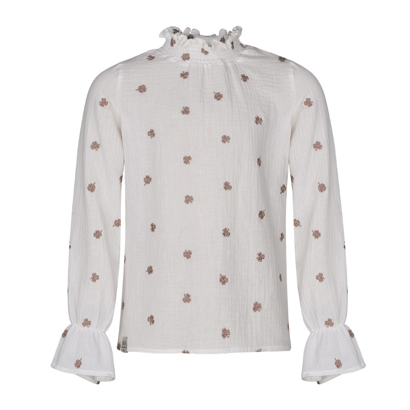 KIEstone winter blouse meisjes - wit - Fieke afbeelding