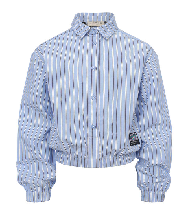 LOOXS 10sixteen winter blouse meisjes - blauw - gestreept