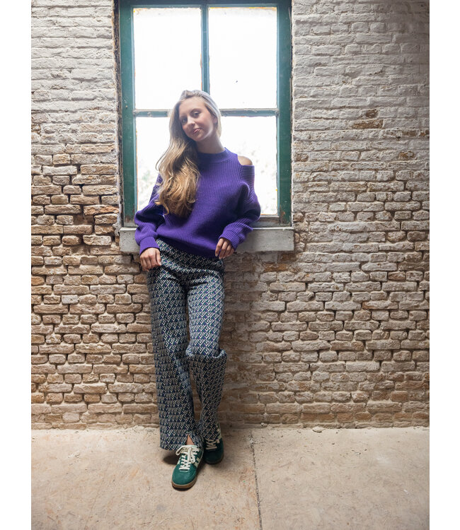 LOOXS 10sixteen winter broek meisjes - groen - jaquard