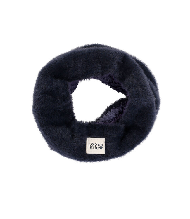 LOOXS Little winter col sjaal meisjes - navy blauw - gebreid/bond