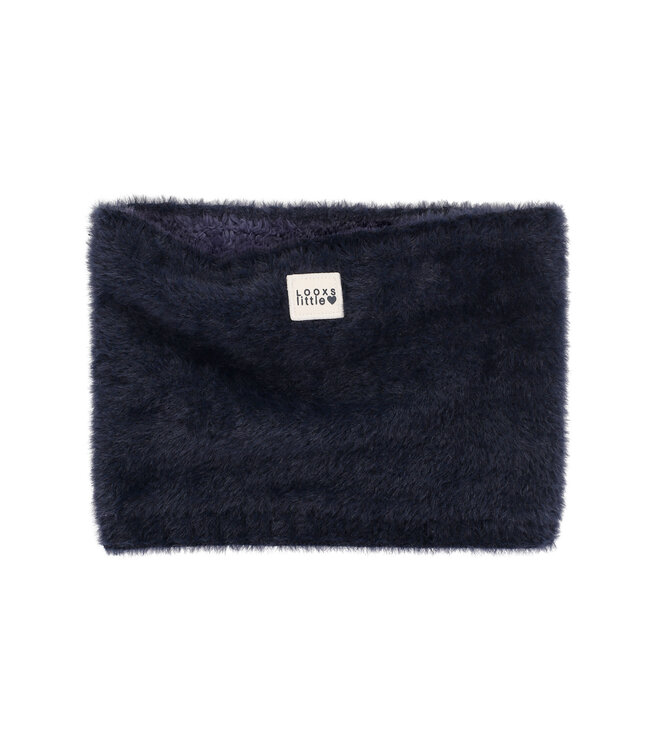 LOOXS Little winter col sjaal meisjes - navy blauw - gebreid/bond
