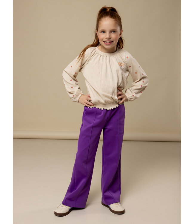 LOOXS Little winter sweat broek meisjes - paars - sportief/scuba