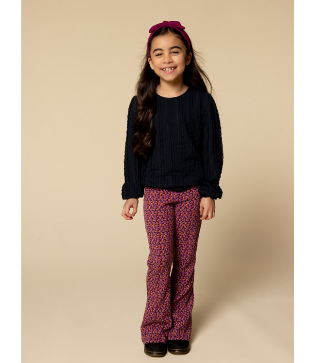 LOOXS Little winter crinckle broek meisjes - roze/paars -  confetti