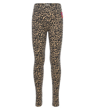 LOOXS Little winter legging meisjes - zand - luipaard
